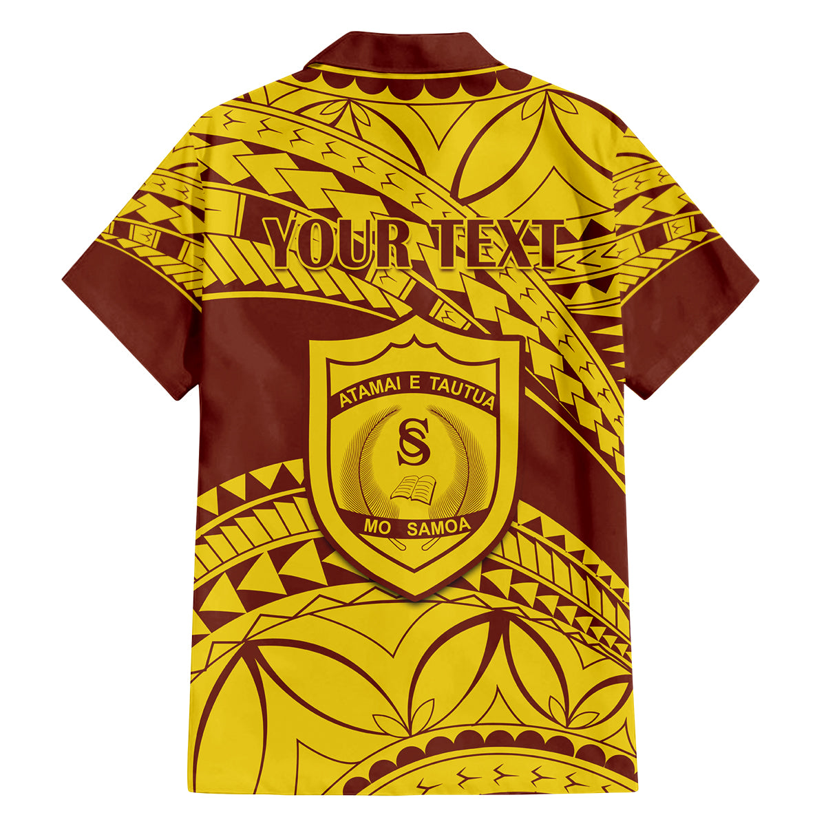 Personalised Samoa College Family Matching Tank Maxi Dress and Hawaiian Shirt Samoan Pattern LT14 - Polynesian Pride