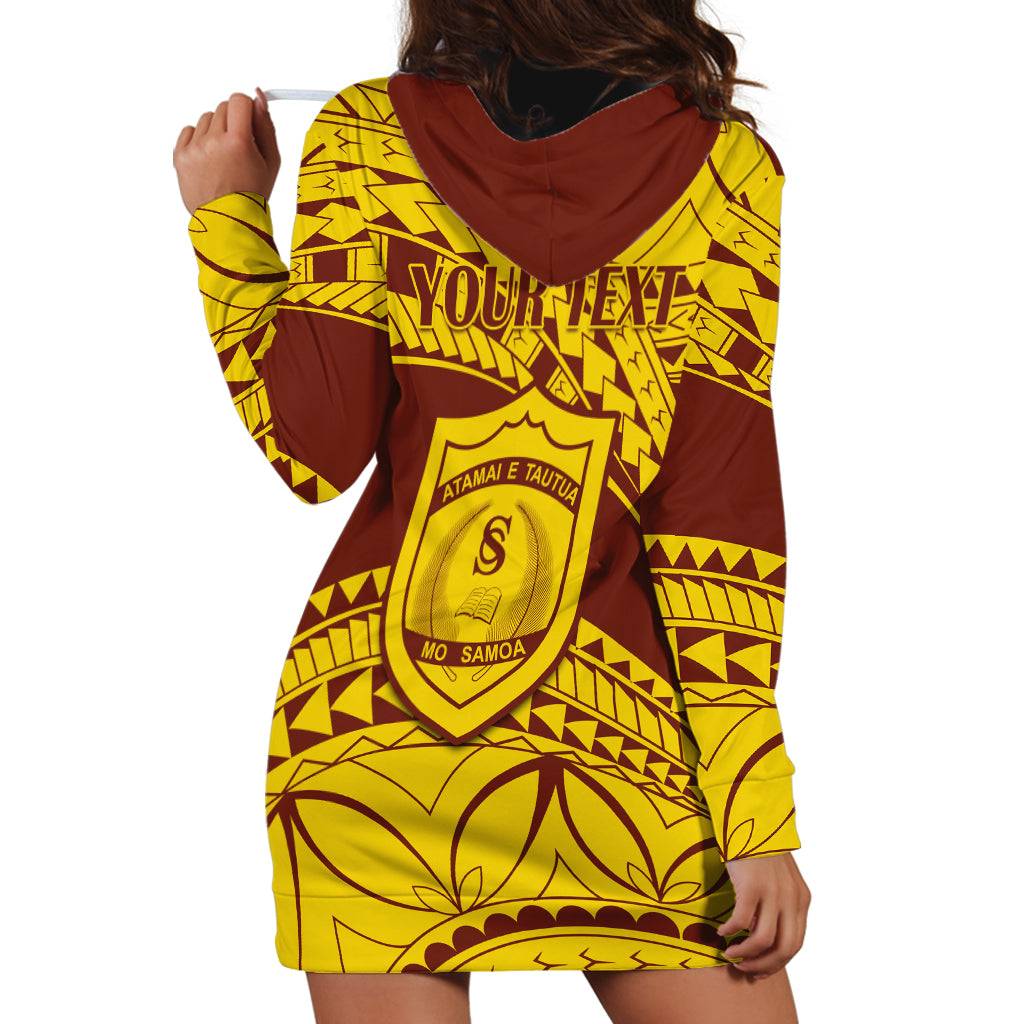 Personalised Samoa College Hoodie Dress Samoan Pattern LT14 - Polynesian Pride