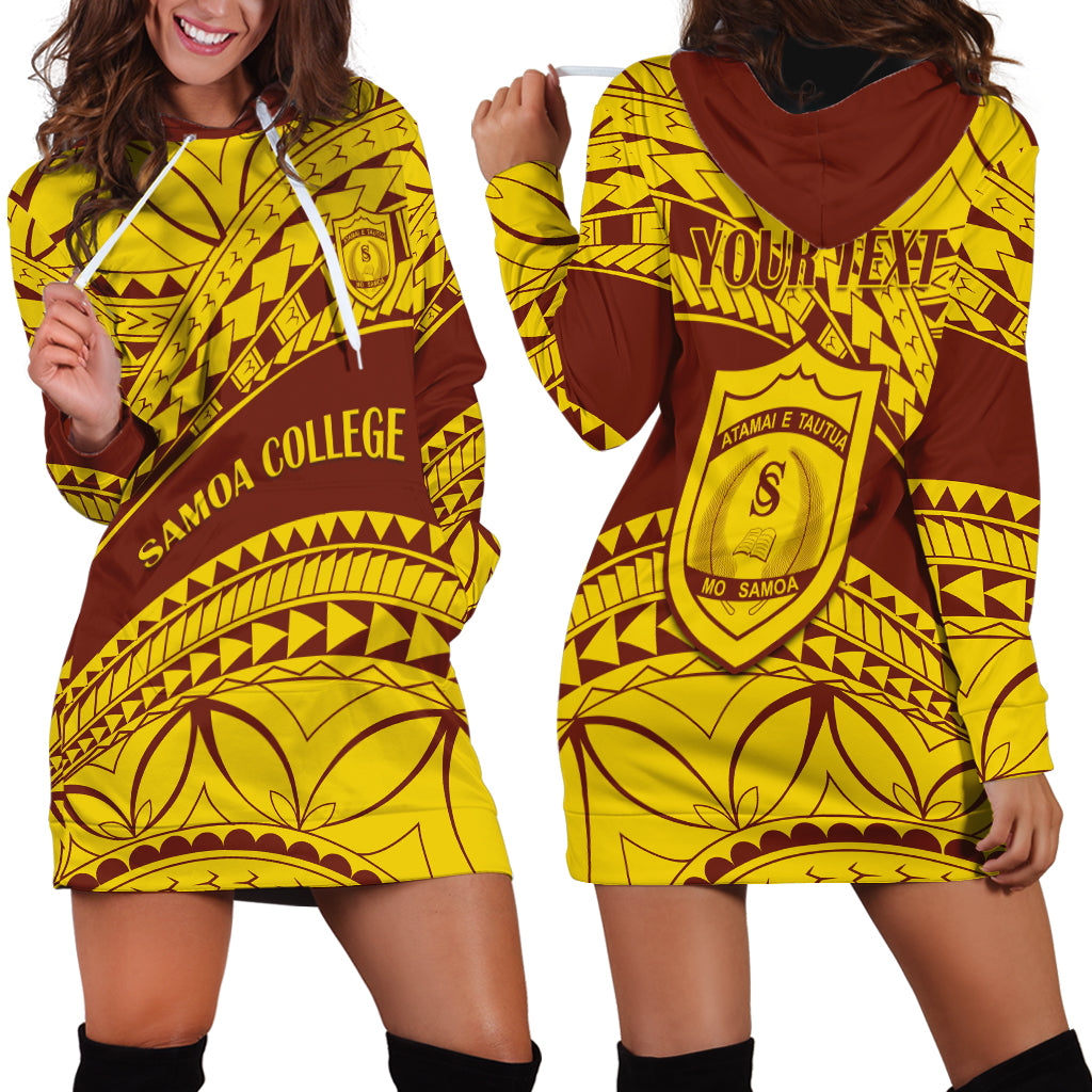 Personalised Samoa College Hoodie Dress Samoan Pattern LT14 - Polynesian Pride