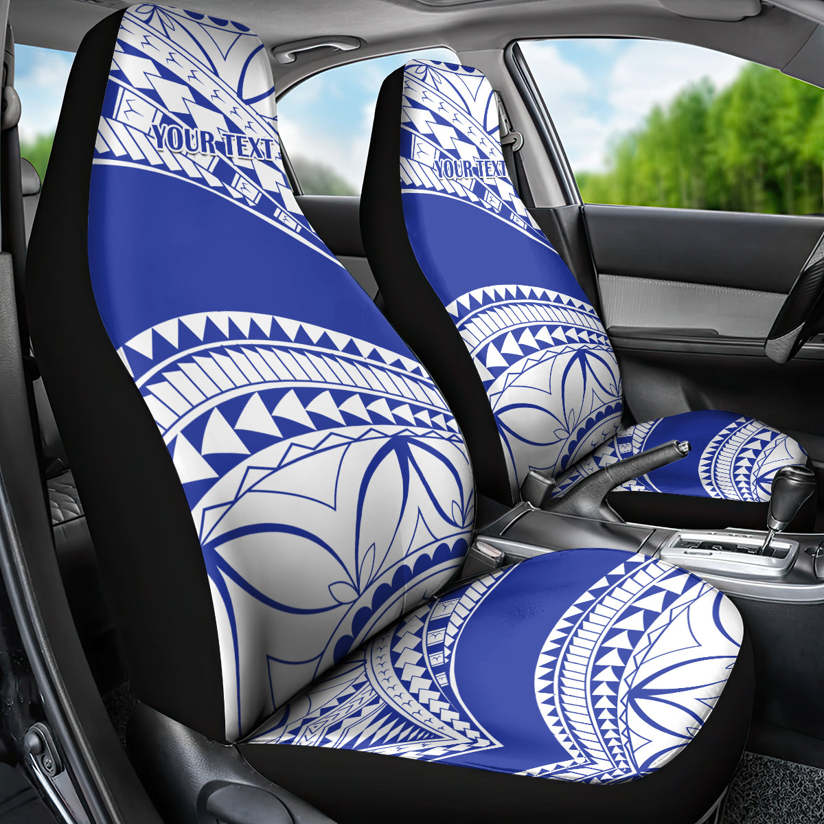 Personalised Samoa Safata College Car Seat Cover Samoan Pattern LT14 - Polynesian Pride