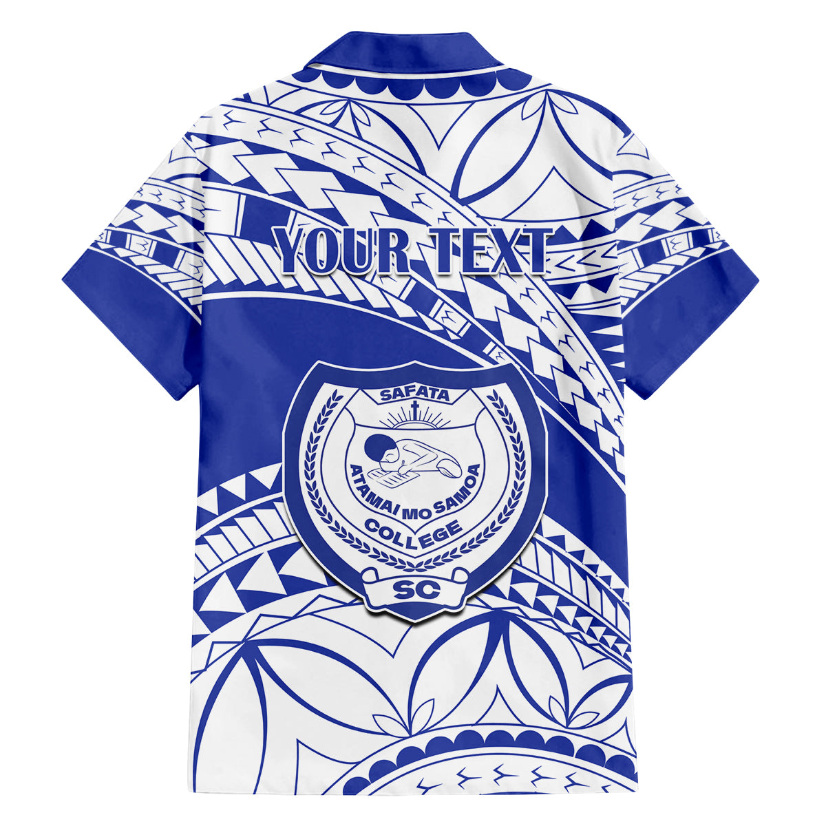 Personalised Samoa Safata College Family Matching Long Sleeve Bodycon Dress and Hawaiian Shirt Samoan Pattern LT14 - Polynesian Pride