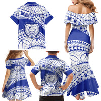 Personalised Samoa Safata College Family Matching Mermaid Dress and Hawaiian Shirt Samoan Pattern LT14 - Polynesian Pride