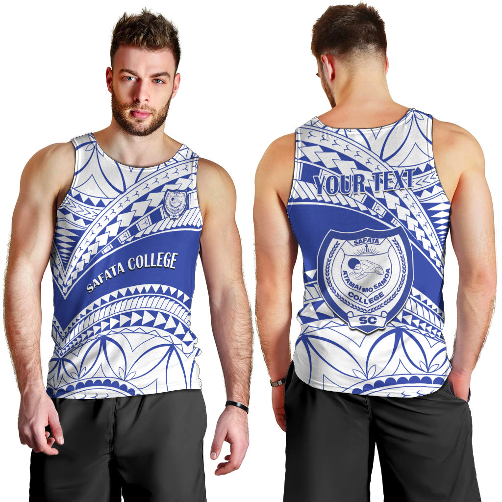 Personalised Samoa Safata College Men Tank Top Samoan Pattern LT14 - Polynesian Pride