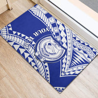 Personalised Samoa Safata College Rubber Doormat Samoan Pattern LT14 - Polynesian Pride