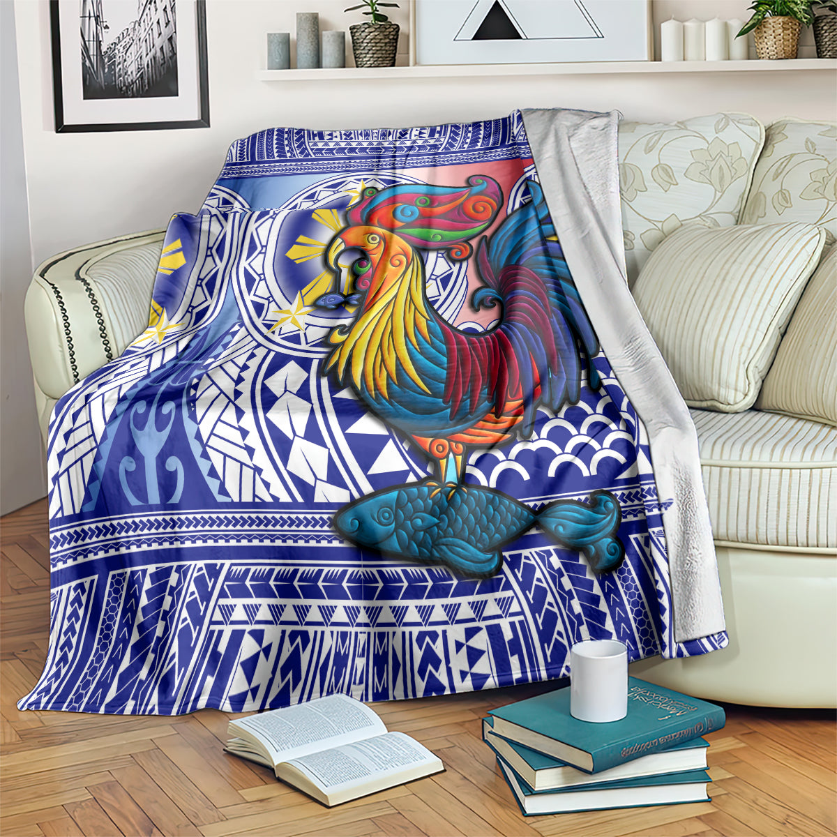 Philippines Blanket Filipino Sarimanok With Polynesian Tattoo LT14 - Polynesian Pride