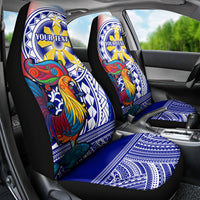Personalised Philippines Car Seat Cover Filipino Sarimanok With Polynesian Tattoo LT14 - Polynesian Pride