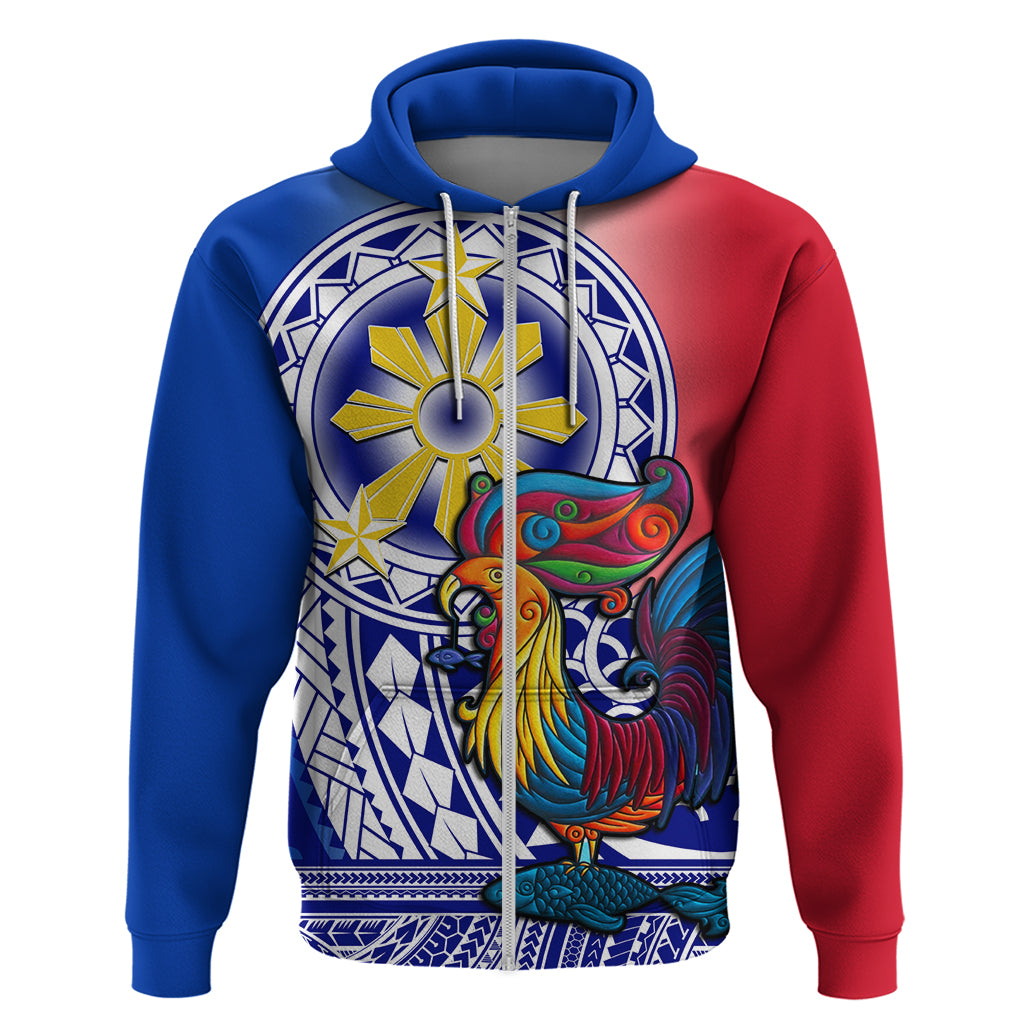 Personalised Philippines Hoodie Filipino Sarimanok With Polynesian Tattoo LT14 - Polynesian Pride