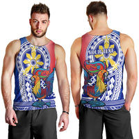 Personalised Philippines Men Tank Top Filipino Sarimanok With Polynesian Tattoo LT14 - Polynesian Pride