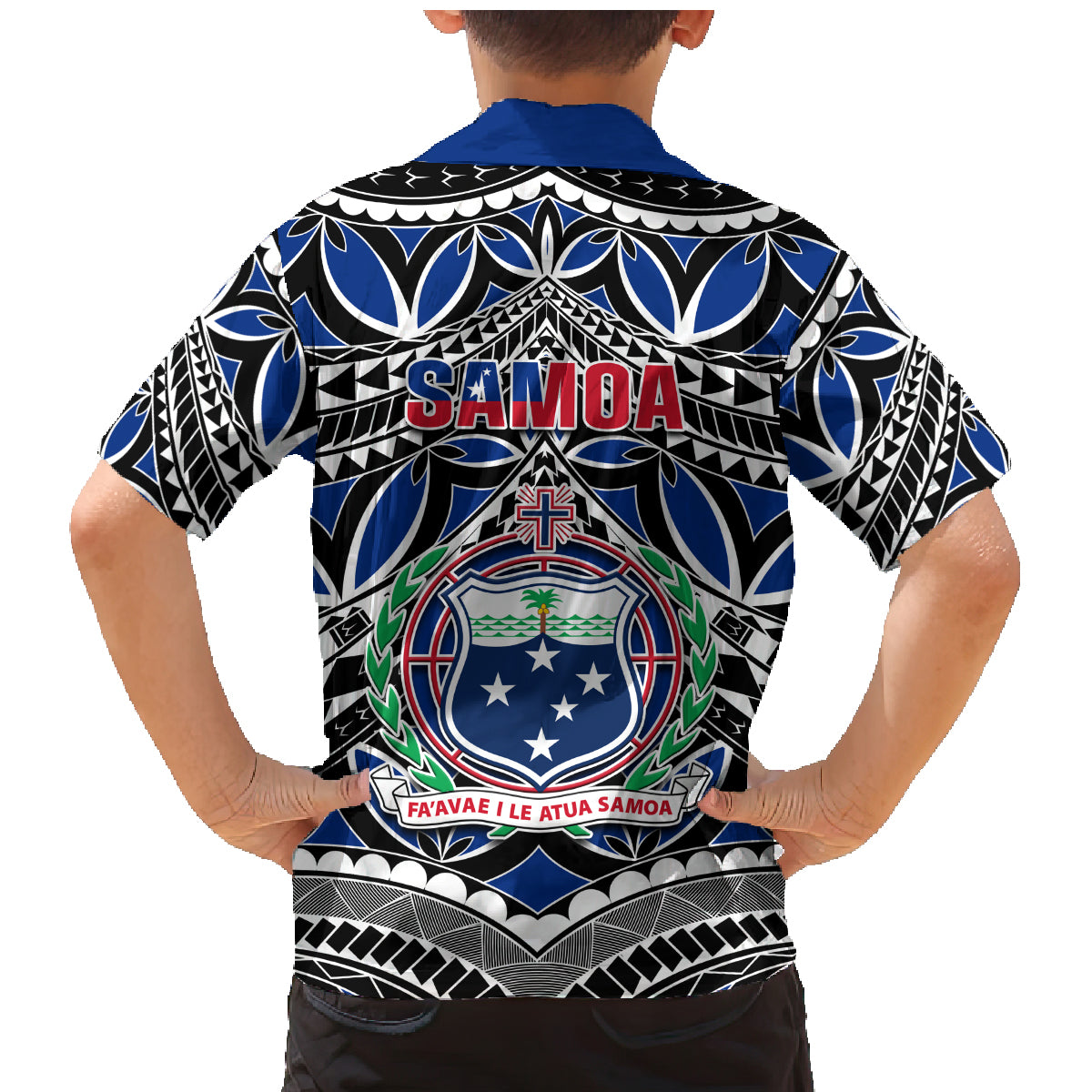 Samoa 685 Family Matching Mermaid Dress and Hawaiian Shirt Samoan Coat Of Arms Simple Style LT14 - Polynesian Pride