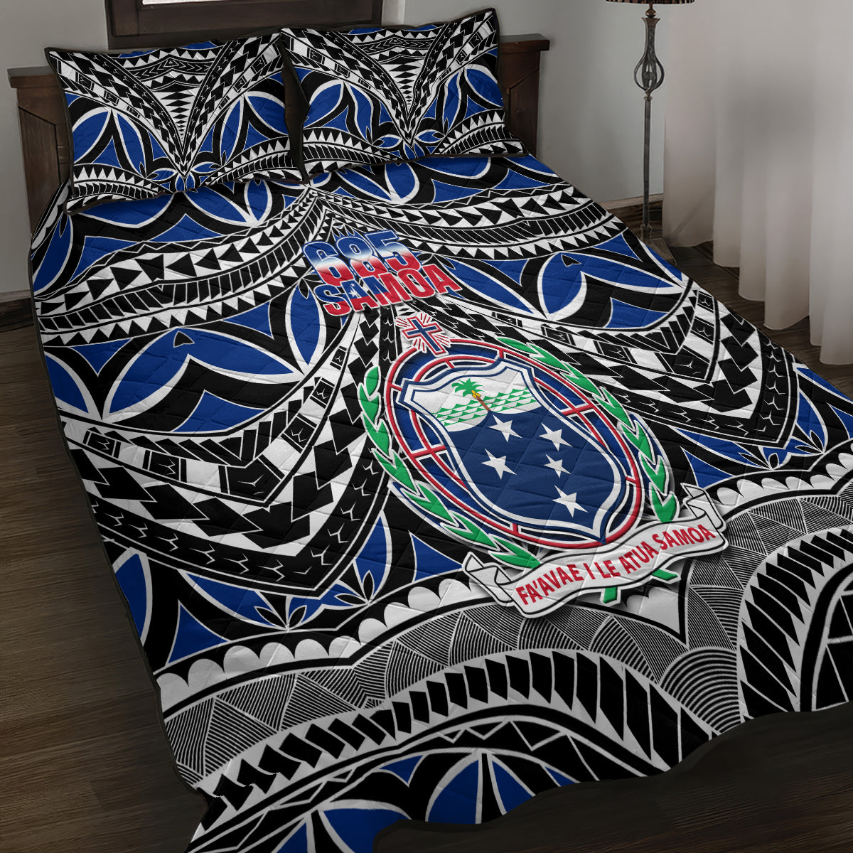 Samoa 685 Quilt Bed Set Samoan Coat Of Arms Simple Style LT14 - Polynesian Pride