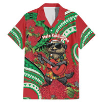 Mele Kalikimaka Hawaii Family Matching Mermaid Dress and Hawaiian Shirt Mongoose Santa With Ohia Lehua