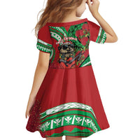 Mele Kalikimaka Hawaii Family Matching Puletasi and Hawaiian Shirt Mongoose Santa With Ohia Lehua