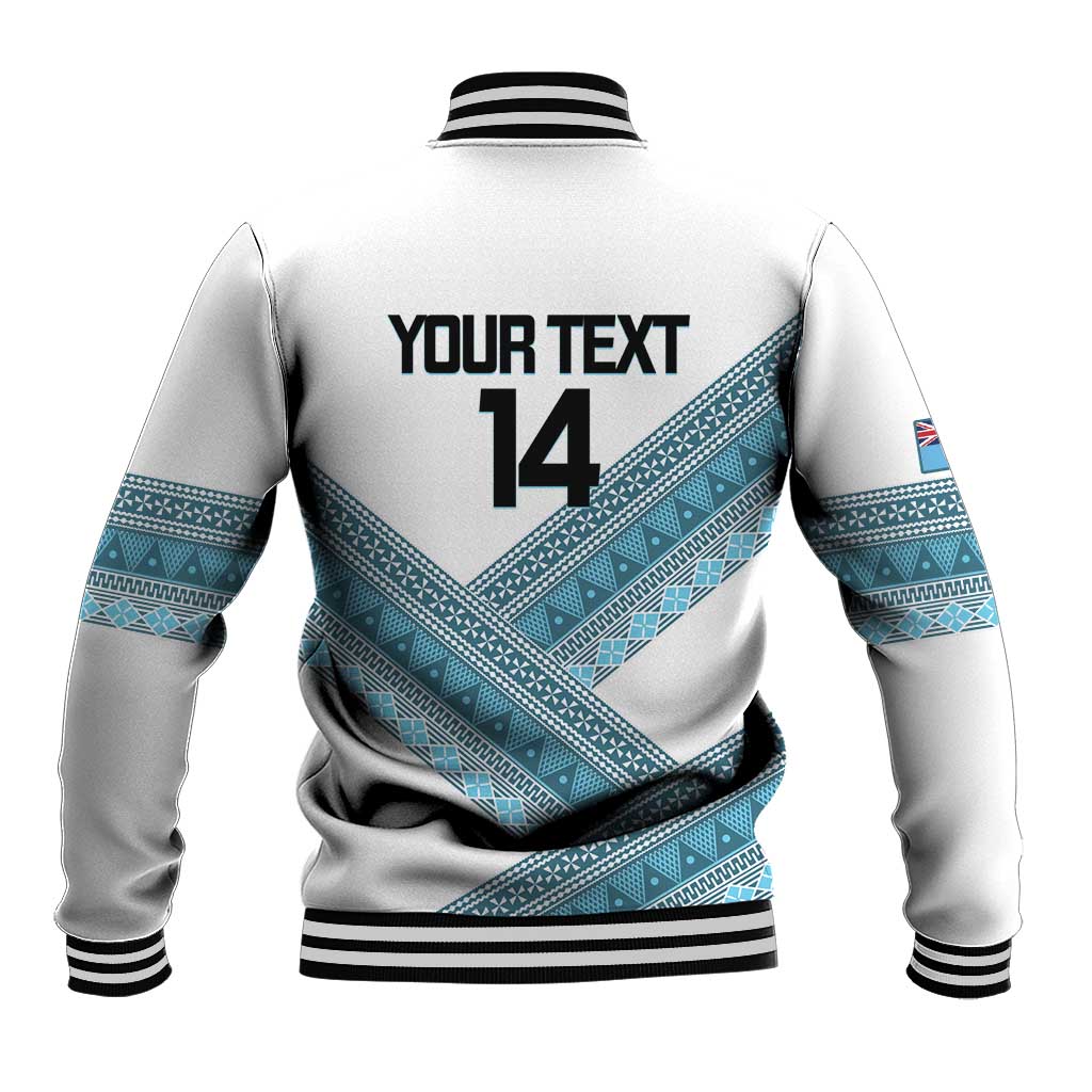 Custom Fiji Tapa Rugby 2025 Baseball Jacket Go Champions Fijiana
