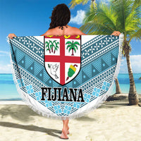 Custom Fiji Tapa Rugby 2025 Beach Blanket Go Champions Fijiana