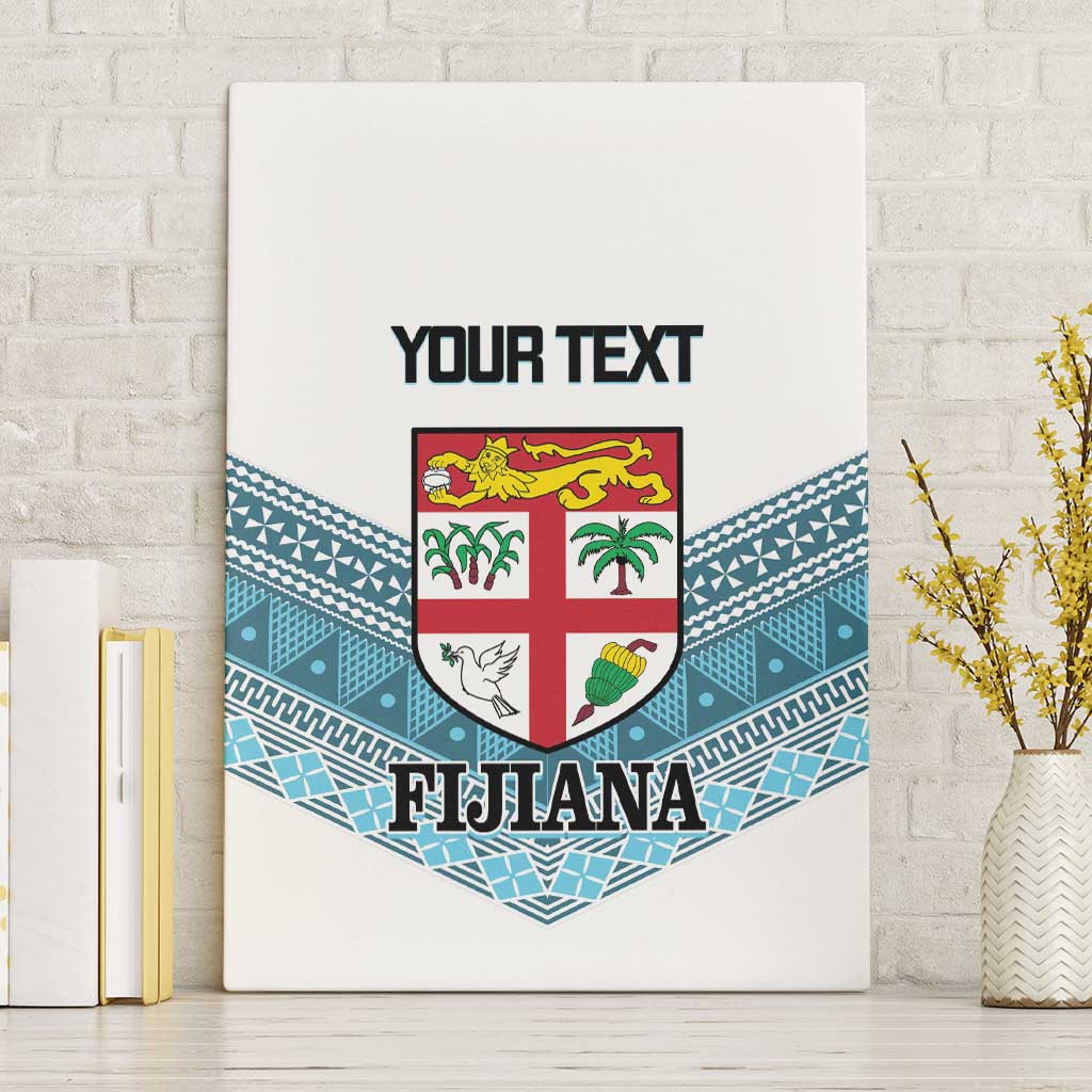 Custom Fiji Tapa Rugby 2025 Canvas Wall Art Go Champions Fijiana