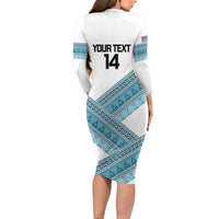 Custom Fiji Tapa Rugby 2025 Family Matching Long Sleeve Bodycon Dress and Hawaiian Shirt Go Champions Fijiana