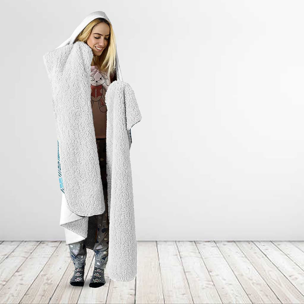 Custom Fiji Tapa Rugby 2025 Hooded Blanket Go Champions Fijiana