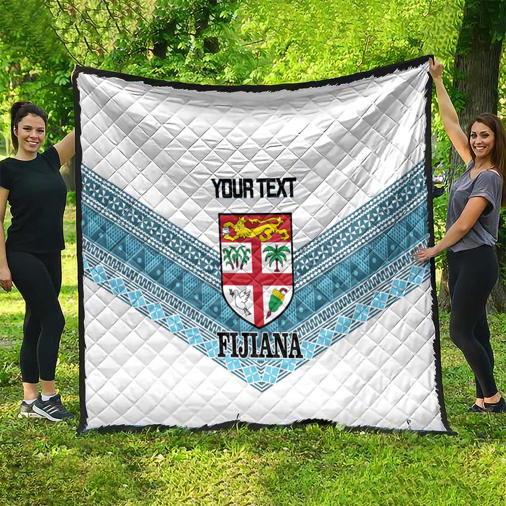 Custom Fiji Tapa Rugby 2025 Quilt Go Champions Fijiana