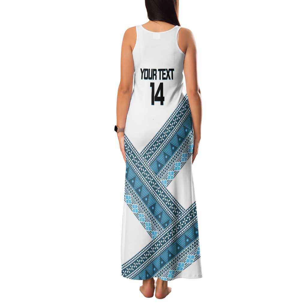 Custom Fiji Tapa Rugby 2025 Tank Maxi Dress Go Champions Fijiana