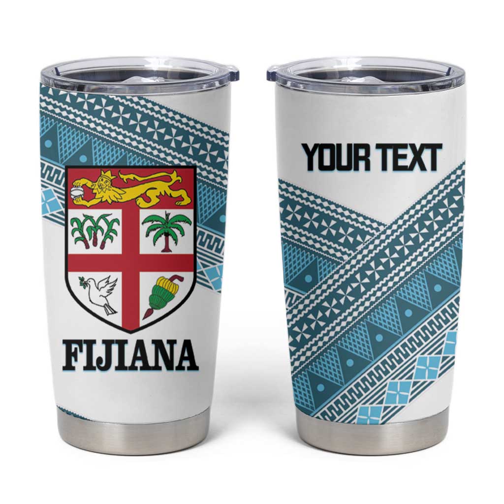 Custom Fiji Tapa Rugby 2025 Tumbler Cup Go Champions Fijiana