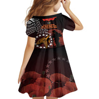 Cook Islands ANZAC Day Family Matching Summer Maxi Dress and Hawaiian Shirt Poppies With Sea Turtle LT14 - Polynesian Pride