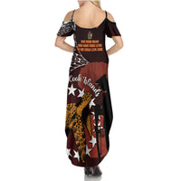 Cook Islands ANZAC Day Family Matching Summer Maxi Dress and Hawaiian Shirt Poppies With Sea Turtle LT14 - Polynesian Pride