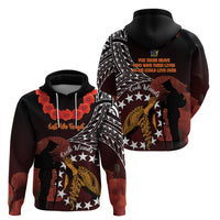 Cook Islands ANZAC Day Zip Hoodie Poppies With Sea Turtle LT14 - Polynesian Pride