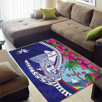 Biba Guam Liberation Day Area Rug Tano y Chamoru Latte Stone Blue LT14 - Polynesian Pride