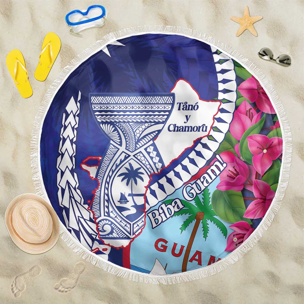 Biba Guam Liberation Day Beach Blanket Tano y Chamoru Latte Stone Blue
