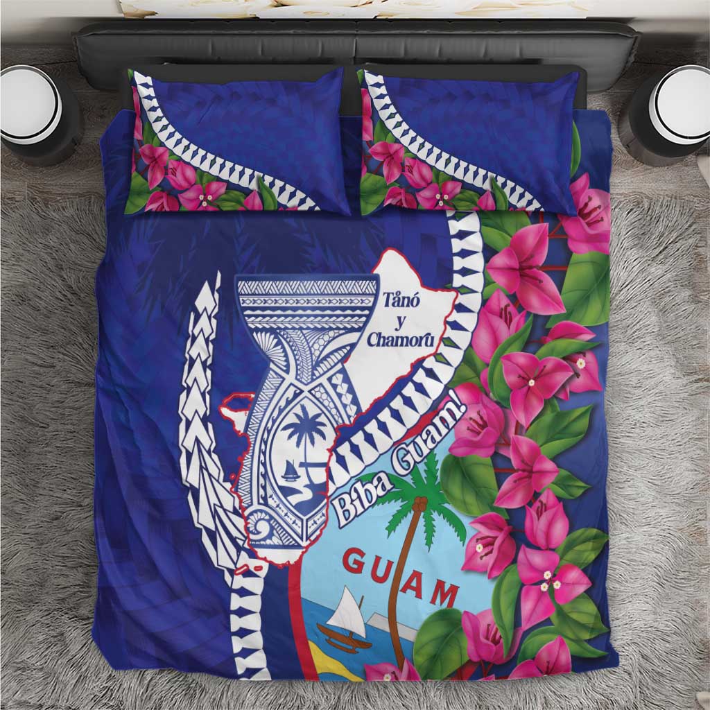 Biba Guam Liberation Day Bedding Set Tano y Chamoru Latte Stone Blue