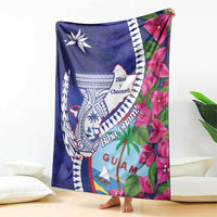 Biba Guam Liberation Day Blanket Tano y Chamoru Latte Stone Blue