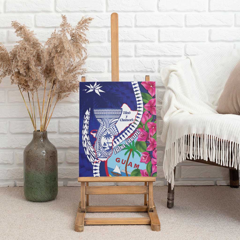 Biba Guam Liberation Day Canvas Wall Art Tano y Chamoru Latte Stone Blue