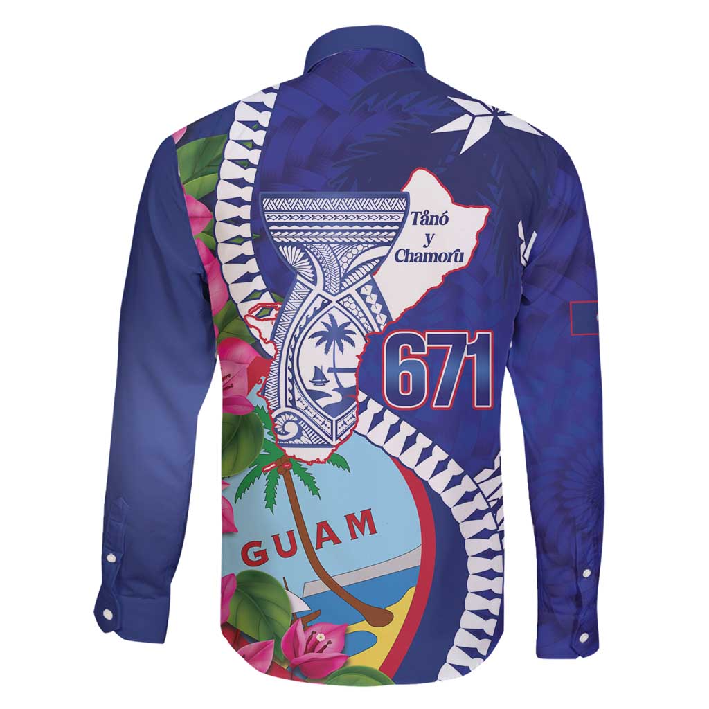 Biba Guam Liberation Day Family Matching Long Sleeve Bodycon Dress and Hawaiian Shirt Tano y Chamoru Latte Stone Blue