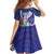 Biba Guam Liberation Day Family Matching Off Shoulder Maxi Dress and Hawaiian Shirt Tano y Chamoru Latte Stone Blue