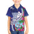 Biba Guam Liberation Day Family Matching Off Shoulder Maxi Dress and Hawaiian Shirt Tano y Chamoru Latte Stone Blue