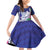Biba Guam Liberation Day Family Matching Off Shoulder Short Dress and Hawaiian Shirt Tano y Chamoru Latte Stone Blue