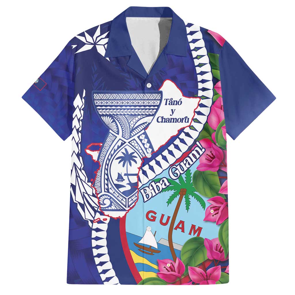 Biba Guam Liberation Day Family Matching Puletasi and Hawaiian Shirt Tano y Chamoru Latte Stone Blue