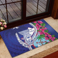 Biba Guam Liberation Day Rubber Doormat Tano y Chamoru Latte Stone Blue