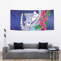 Biba Guam Liberation Day Tapestry Tano y Chamoru Latte Stone Blue