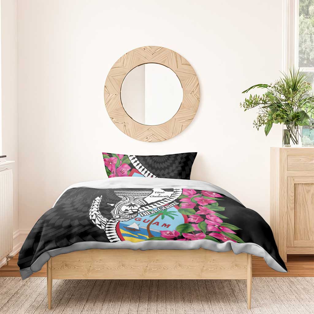 Biba Guam Liberation Day Bedding Set Tano y Chamoru Latte Stone Black