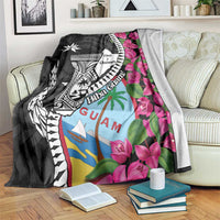 Biba Guam Liberation Day Blanket Tano y Chamoru Latte Stone Black