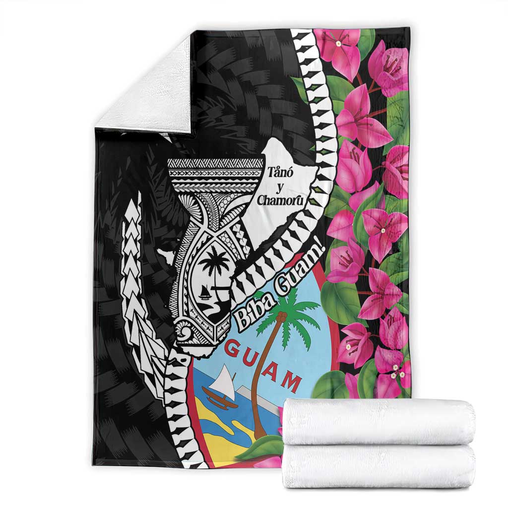Biba Guam Liberation Day Blanket Tano y Chamoru Latte Stone Black