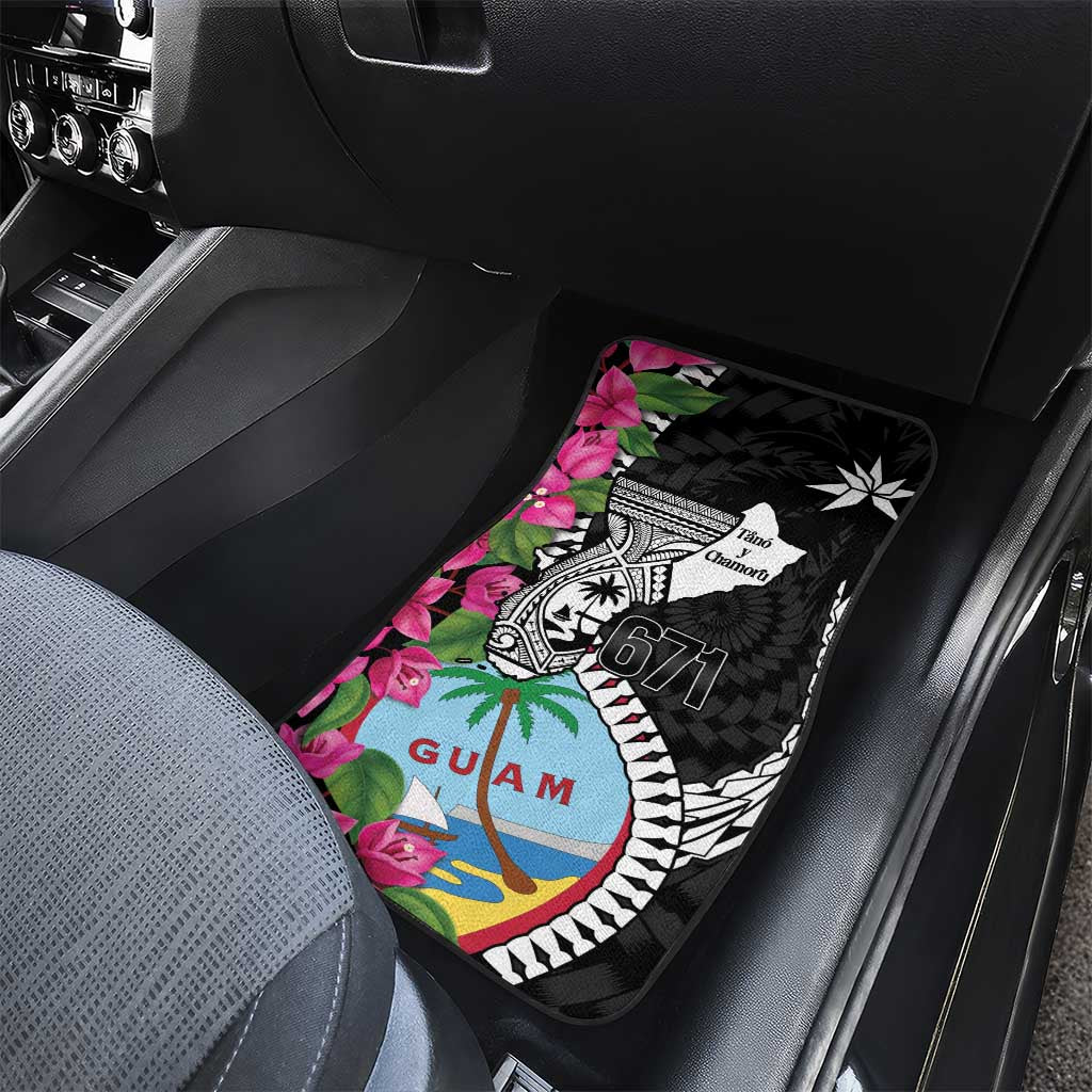 Biba Guam Liberation Day Car Mats Tano y Chamoru Latte Stone Black
