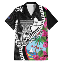 Biba Guam Liberation Day Family Matching Mermaid Dress and Hawaiian Shirt Tano y Chamoru Latte Stone Black