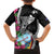 Biba Guam Liberation Day Family Matching Off Shoulder Maxi Dress and Hawaiian Shirt Tano y Chamoru Latte Stone Black