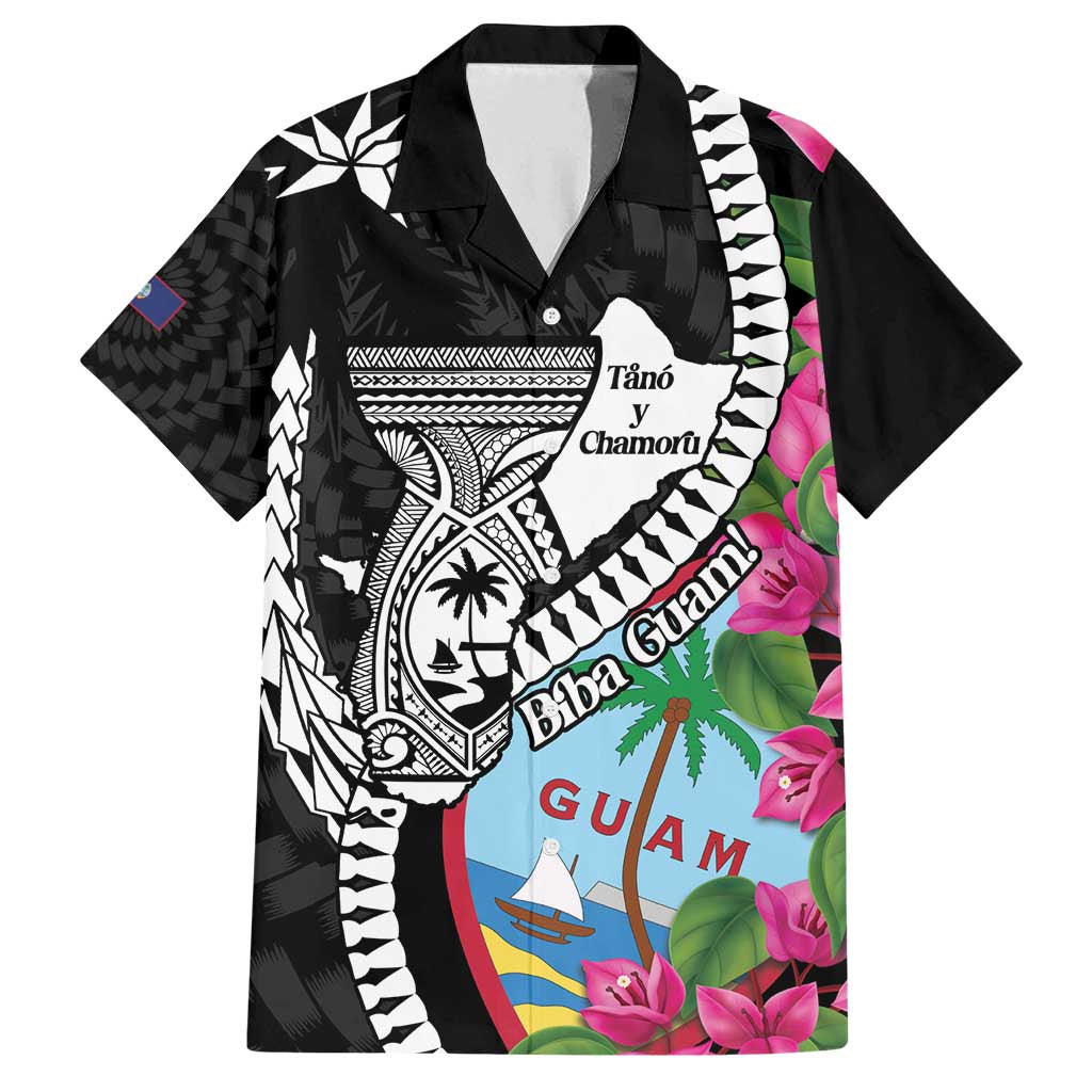Biba Guam Liberation Day Family Matching Off Shoulder Maxi Dress and Hawaiian Shirt Tano y Chamoru Latte Stone Black