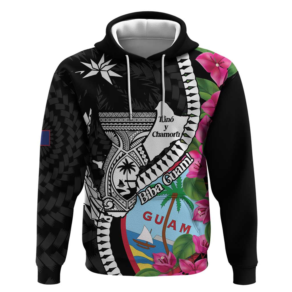 Biba Guam Liberation Day Hoodie Tano y Chamoru Latte Stone Black