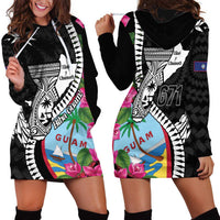 Biba Guam Liberation Day Hoodie Dress Tano y Chamoru Latte Stone Black