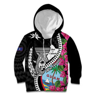 Biba Guam Liberation Day Kid Hoodie Tano y Chamoru Latte Stone Black LT14 Hoodie Black - Polynesian Pride