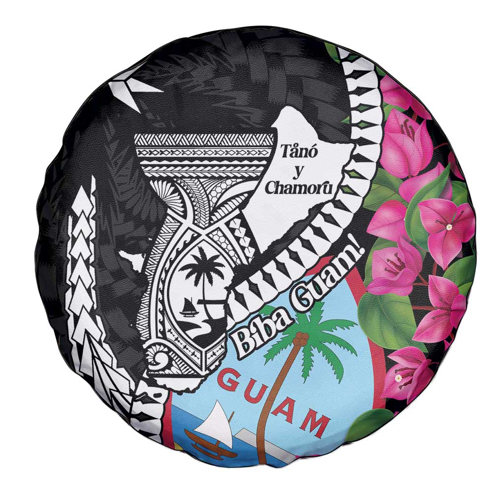 Biba Guam Liberation Day Spare Tire Cover Tano y Chamoru Latte Stone Black